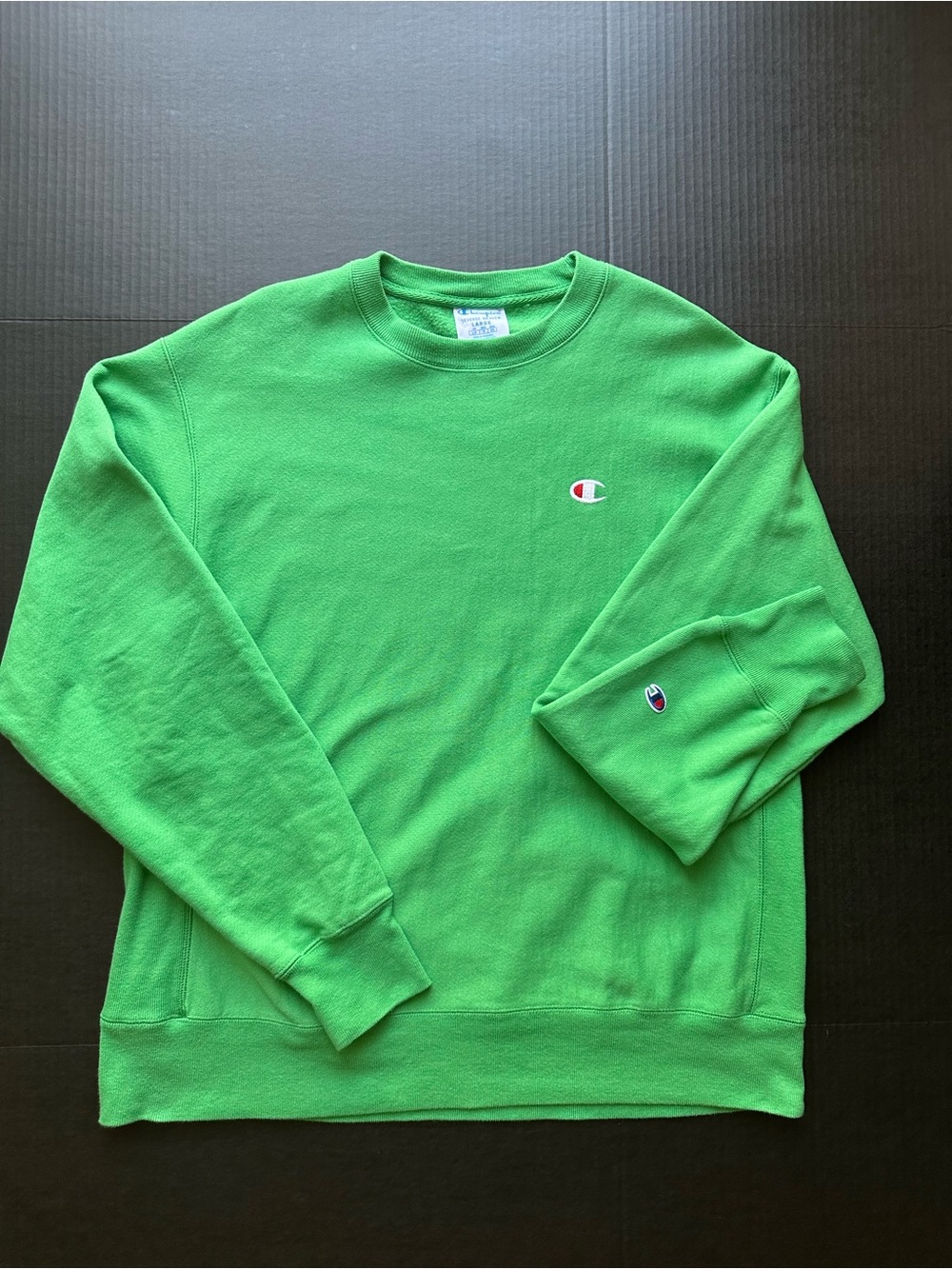 Champion Reverse Weave Kermit Green Crewneck Sweatshirt Mens L